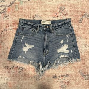 Abercrombie & Fitch High Rise Denim Shorts